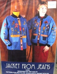 445 IJ INDYGO BUTTON JACKET FROM JEANS 2 STYLES PATTERN S-XL